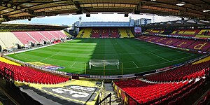 Die Vicarage Road im Jahr 2015