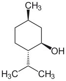 Structuurformule van L-(–)-menthol