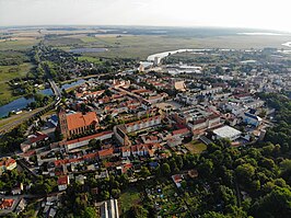 Luchtfoto centrum Anklam (2020)