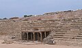 Il podio ricostruito dell'ippodromo-anfiteatro in riva al mare