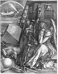 Melencolia I di Albrecht Dürer, 1514 incisione, 23.9 cm x 16.8 cm.