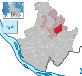 Poziția Hemdingen pe harta districtului Pinneberg