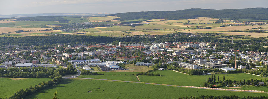 Panoramatický pohled na město z jihu