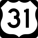 Straßenschild des U.S. Highways 31