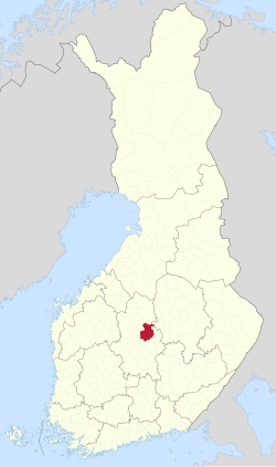 Location of Äänekoski in Finland