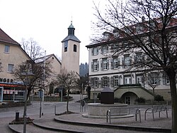 Town center with the Church of Saint Cyriacus