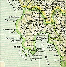 Map of ancient Messenia