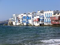 Bord de mer à Mykonos.