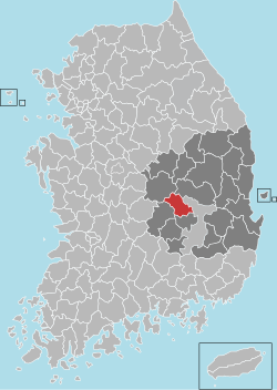 Location in South Korea