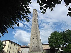 Remains of the local medieval tower.