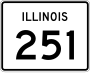 Illinois Route 251 marker