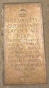 Memorial bronze, Westminster Hall