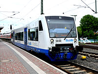 Regionalexpress und Rurtalbahn am Dürener Bahnhof