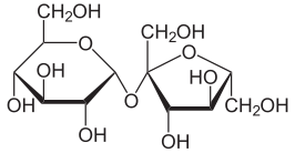 Structuurformule van sacharose