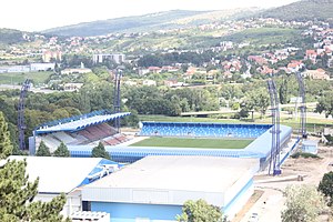 Blick auf das Štadión pod Zoborom (Juli 2018)