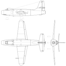 Yakolev Yak-19 3-view.svg