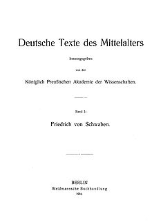 Deutsche Texte des Mittelalters