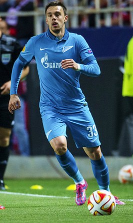 Rodić in 2015 als speler van Zenit Sint-Petersburg