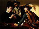 Le Caravage, Les Tricheurs, 1595 (Kimbell Art Museum, Fort Worth, USA).