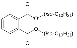 Structuurformule van di-isodecylftalaat