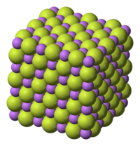 Kristalstructuur van lithiumfluoride