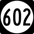 State Route 602 marker