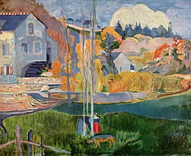 Pintura de Paul Gauguin, sobre Pont-Aven, de 1894.