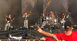 Sabaton во время выступления на Wacken Open Air в 2013 году