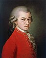 Wolfgang Amadeus Mozart wearing a wig.