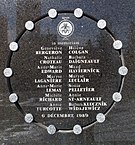 Memorial plaque to the victims of the massacre