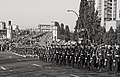 Military funeral procession for World War II soldier and Victoria Cross recipient Ernest ("Smokey") Smith in Vancouver, Canada on August 13, 2005.