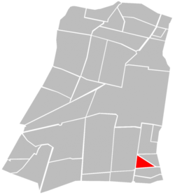 Location of Colonia Vista Alegre (in red) within Cuauhtémoc borough