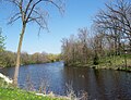 Looking east at the Mullet River in Glenbeulah