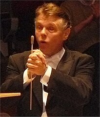 Mariss Jansons tijdens slotapplaus (2008)