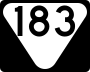 State Route 183 marker