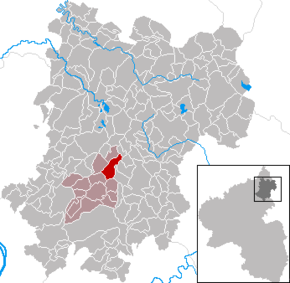 Poziția Ötzingen pe harta districtului Westerwaldkreis