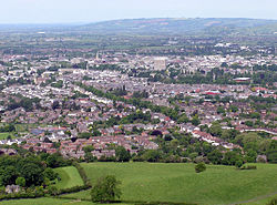 Vista de Cheltenham a partir do monte Leckhampton