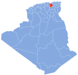 Map of Algeria highlighting Sétif