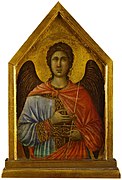 De aartsengel Gabriël van de Maesta van Duccio di Buoninsegna