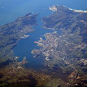 Vista aérea da ría.