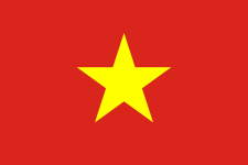 Flag of Socialist Republic of Vietnam; red symbolises revolution, and the five-point star symbolises intellectuals, farmers, workers, traders and soldiers