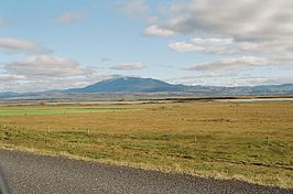 Hekla gezien vanuit Þjórsárðalur