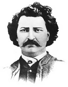 "A bust portrait of Métis leader Louis Riel c1870 after a carte de visite in 1884."