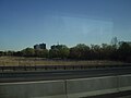 Oshawa, Ontario's skyline as seen from Whitby/Oshawa townline at Highway 401.