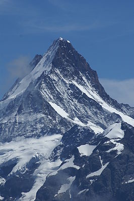 Schreckhorn, Berner Alpen, gezien vanaf de Faulhorn, Zwitserland