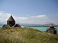 The Sourb Arakelots (Ss Apostles) church and the Sourb Astvatsatsin (Holy Bearer-of-God) church near Lake Sevan