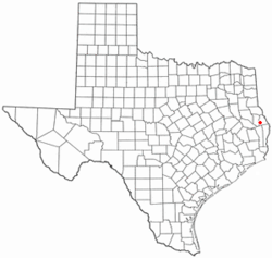 Location of Pineland, Texas