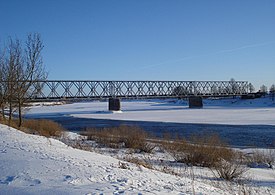 Міст в Даугавпілсі. Березнь 2010 р.