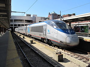 Eine Garnitur des Acela in Boston