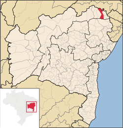 Localização de Rodelas na Bahia